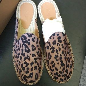 Leopard JCrew leopard mules size 10